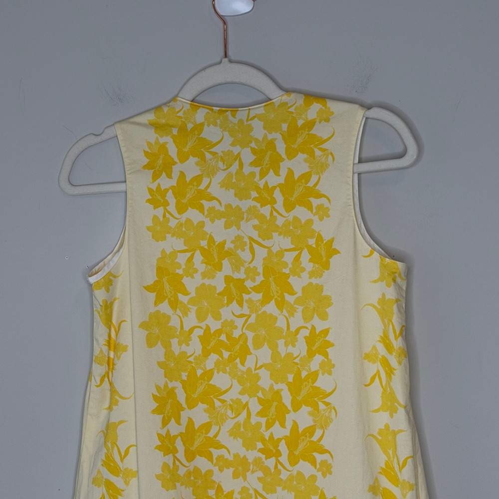 Sachin & Babi x Dillard's Yellow Floral Ruffle Hem Shift Dress Womens Size 2 - Picture 12 of 14